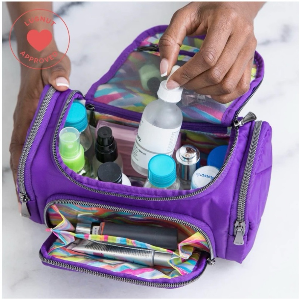 NEW Lug Trolley Mini Cosmetic Case- Red Check Baffalo - Picture 3 of 16